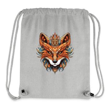 Fuchs Porträt Kopf - Stanley/Stella recycelter Gym Bag - Grau meliert - Vorne