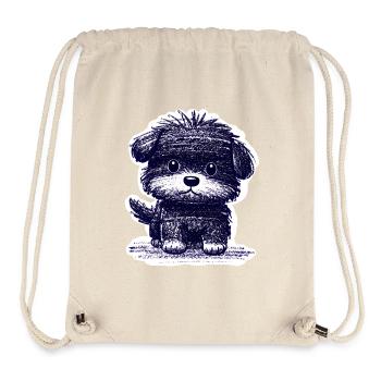 Fuzzy Puppy (Blue) - Stanley/Stella Recycled Gym Bag - natural - Front