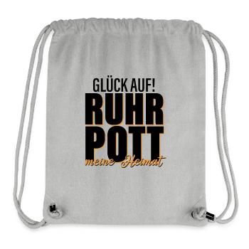 Glück Auf! Ruhrpott - Meine Heimat - Stanley/Stella recycelter Gym Bag - Grau meliert - Vorne