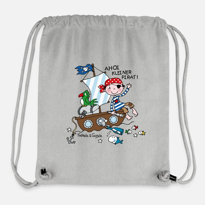 Ahoy, Little Pirate - Stanley/Stella Recycled Gym Bag - heather grey