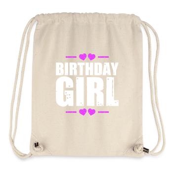 Geburtstags Mädchen Spruch - Stanley/Stella recycelter Gym Bag - Naturweiß - Vorne