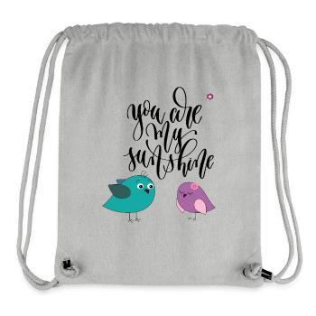 tu es mon rayon de soleil - Sac à cordon recyclé Stanley/Stella - gris chiné - Devant