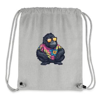Gorilla Comic Lustig Sommer - Stanley/Stella recycelter Gym Bag - Grau meliert - Vorne