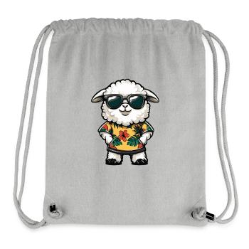 Sheep Comic Funny Summer - Stanley/Stella Recycled Gym Bag - heather grey - Front
