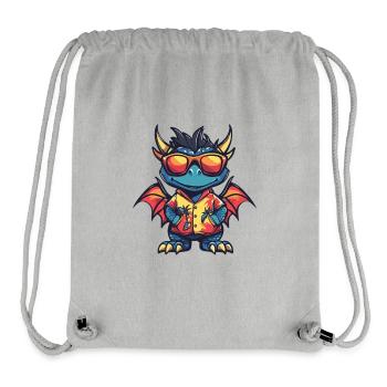 Dragon Funny Summer - Stanley/Stella Recycled Gym Bag - heather grey - Front