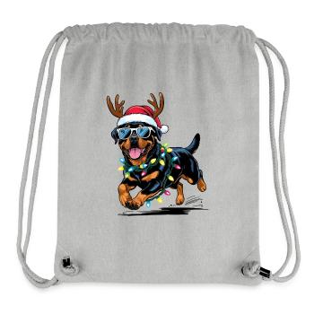 Weihnachts Rottweiler - Stanley/Stella recycelter Gym Bag - Grau meliert - Vorne
