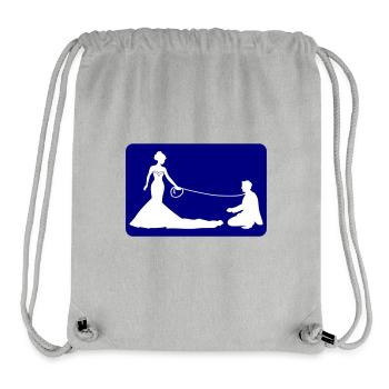 Wedding Bride and groom Linen - Stanley/Stella Recycled Gym Bag - heather grey - Front