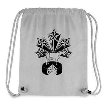 goat cheese goat 5 stars - Stanley/Stella Recycled Gym Bag - heather grey - Front