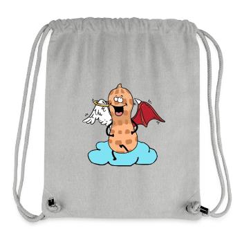 Céleste cacahuète ange petit diable nuage noix - Sac à cordon recyclé Stanley/Stella - gris chiné - Devant