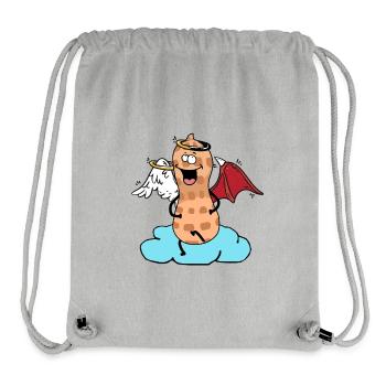 Céleste cacahuète ange petit diable nuage noix - Sac à cordon recyclé Stanley/Stella - gris chiné - Devant