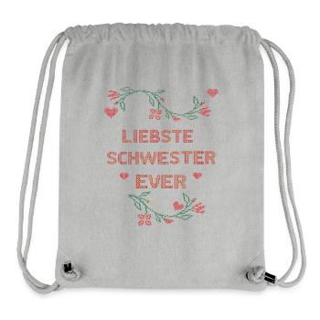 Dearest sister ever,Christmas - Stanley/Stella Recycled Gym Bag - heather grey - Front