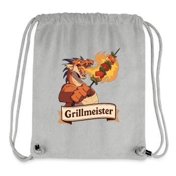 Vegetarian Grill Master Dragon - Stanley/Stella Recycled Gym Bag - heather grey - Front