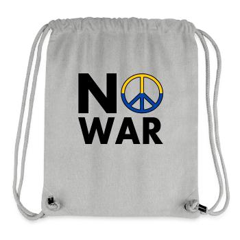 No war - Stanley/Stella Recycled Gym Bag - heather grey - Front