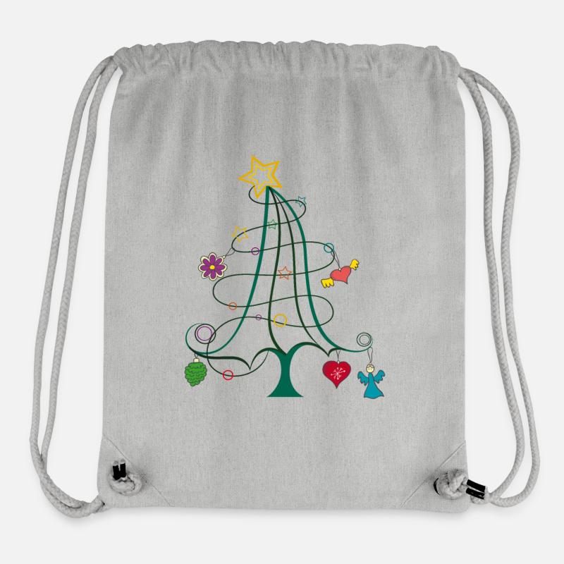 Arbre de Noël - Sac à cordon recyclé Stanley/Stella - gris chiné