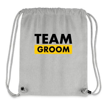 Team groom - Sac à cordon recyclé Stanley/Stella - gris chiné - Devant