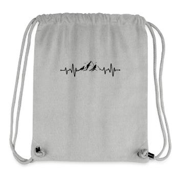 Mountains Heartbeat - Stanley/Stella Recycled Gym Bag - heather grey - Front