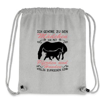 Hunden völlig zufrieden - Stanley/Stella recycelter Gym Bag - Grau meliert - Vorne