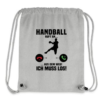 Handball Calls Me, Funny Gift Handball - Stanley/Stella Recycled Gym Bag - heather grey - Front