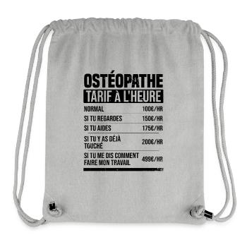 Osteopath hourly rate gift idea humor - Stanley/Stella Recycled Gym Bag - heather grey - Front