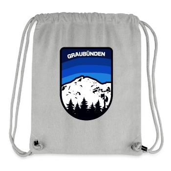 Graubünden Berglandschaft Emblem - Stanley/Stella recycelter Gym Bag - Grau meliert - Vorne
