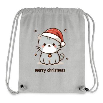 Kätzchenparty - Frohe Weihnachten - Stanley/Stella recycelter Gym Bag - Grau meliert - Vorne