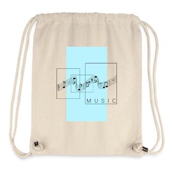 I love music. Music and geometric style. - Stanley/Stella Recycled Gym Bag - natural - Front