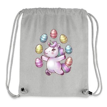 Einhorn Osterei-Jonglage - Stanley/Stella recycelter Gym Bag - Grau meliert - Vorne