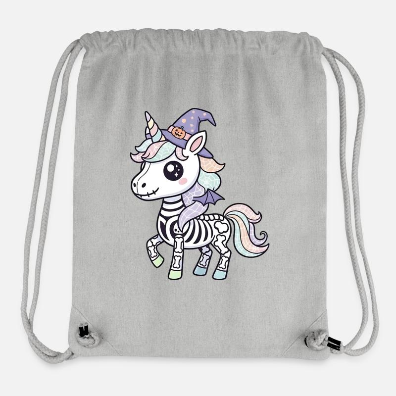 Boho Skelett Einhorn - Halloween Unicorn Lover - Stanley/Stella recycelter Gym Bag - Grau meliert