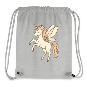 Anmutige Feen-Einhorn mit Pastellflügeln - Stanley/Stella recycelter Gym Bag - Grau meliert - Vorne