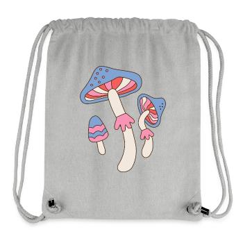 Retro Psychedelic Mushroom Vintage Design - Stanley/Stella Recycled Gym Bag - heather grey - Front