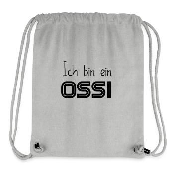Ich bin ein OSSI - Stanley/Stella recycelter Gym Bag - Grau meliert - Vorne