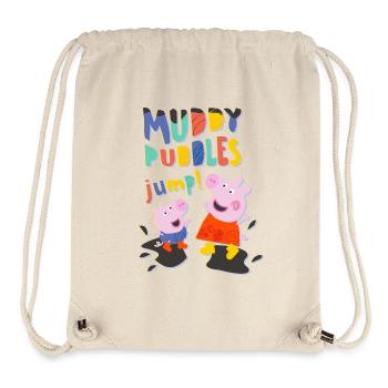 Peppa Wutz Matschepampe Muddy Puddles Schorsch - Stanley/Stella recycelter Gym Bag - Naturweiß - Vorne
