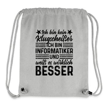 Informatiker - Stanley/Stella recycelter Gym Bag - Grau meliert - Vorne