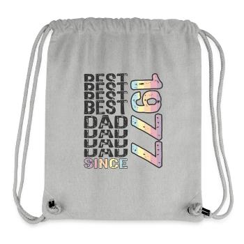 Bester Papa der Welt seit 1977 Vatertag - Stanley/Stella recycelter Gym Bag - Grau meliert - Vorne