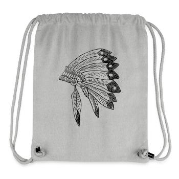 Indianer Schmuck Kopfbedeckung - Stanley/Stella recycelter Gym Bag - Grau meliert - Vorne