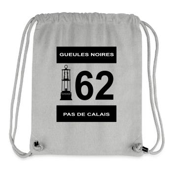 62 Pas de Calais - Stanley/Stella recycelter Gym Bag - Grau meliert - Vorne