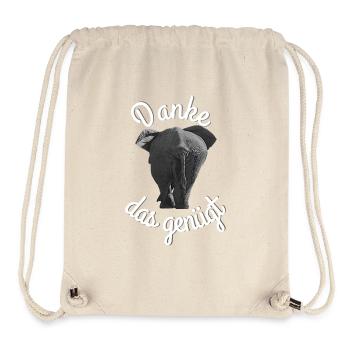 Éléphant merci, ça suffit - Sac à cordon recyclé Stanley/Stella - blanc naturel - Devant