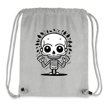 Skeleton - Stanley/Stella Recycled Gym Bag - heather grey - Front