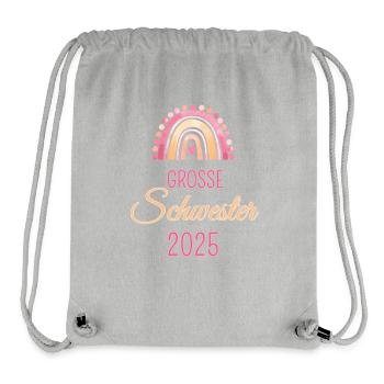 Große Schwester 2025 - Stanley/Stella recycelter Gym Bag - Grau meliert - Vorne