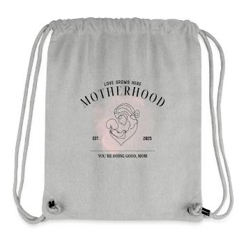 Motherhood EST 2025 – Gentle Parenting Design - Stanley/Stella recycelter Gym Bag - Grau meliert - Vorne