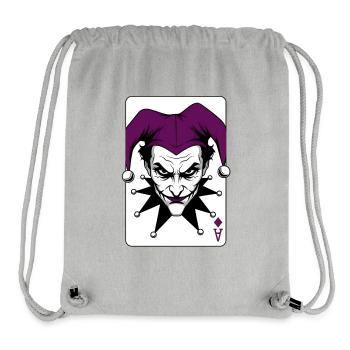 Harlekin Joker Clown Illustration - Stanley/Stella recycelter Gym Bag - Grau meliert - Vorne