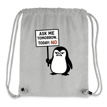 Humorvoller Postkartentyp mit Kakerlake - Stanley/Stella recycelter Gym Bag - Grau meliert - Vorne