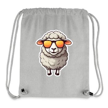 Casual sheep with sunglasses - Stanley/Stella Recycled Gym Bag - heather grey - Front