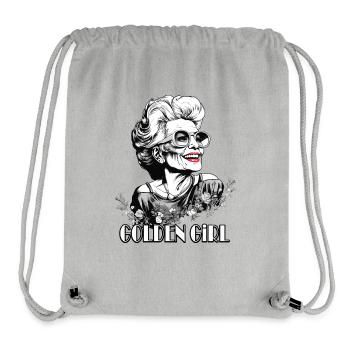 Golden Girl Retro Blütenportrait - Stanley/Stella recycelter Gym Bag - Grau meliert - Vorne