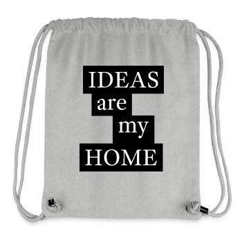 IDEAS are my HOME - Stanley/Stella recycelter Gym Bag - Grau meliert - Vorne