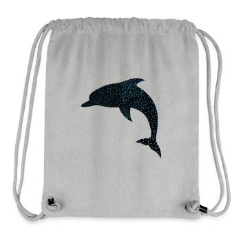 Niedlicher Delphin Mignon Dauphin - Sac à cordon recyclé Stanley/Stella - gris chiné - Devant