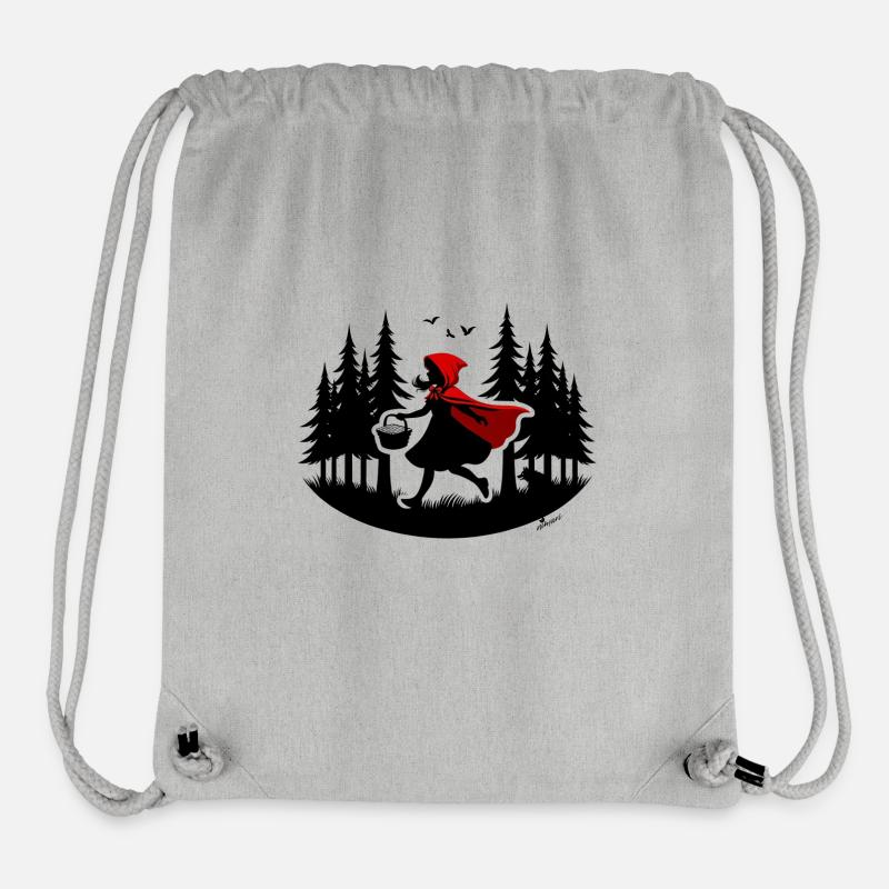 Wie ein Rotkäppchen durch den Wald, Achtung Wolf! - Stanley/Stella recycelter Gym Bag - Grau meliert