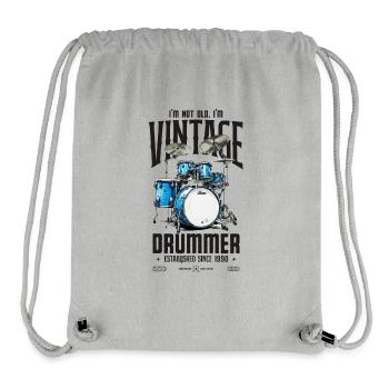I'm Not Old I'm Vintage Retro 1990 Drummer - Stanley/Stella Recycled Gym Bag - heather grey - Front