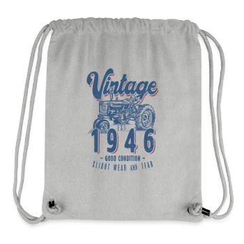 Oldtimer Traktor Farmer Geburtstag Jahrgang 1946 - Stanley/Stella recycelter Gym Bag - Grau meliert - Vorne