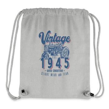 Oldtimer Traktor Farmer Geburtstag geboren 1945 - Stanley/Stella recycelter Gym Bag - Grau meliert - Vorne